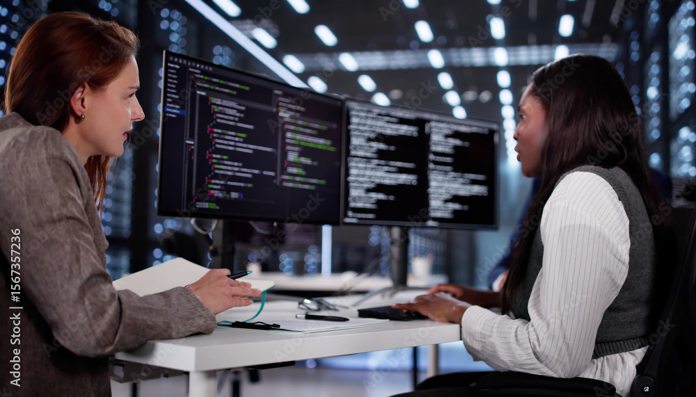 Poster Innovative African Programmer Collaborating With Diverse Team