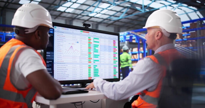 Multiracial Logistic Team Organizes Supplies