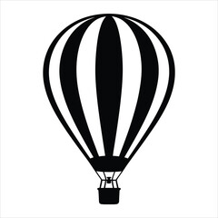 Fototapeta premium Striped Hot Air Balloon Illustration Vector EPS Graphic for Design Projects