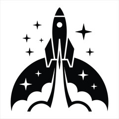 Launch Your Business to New Heights Rocket Ship Illustration Vector EPS