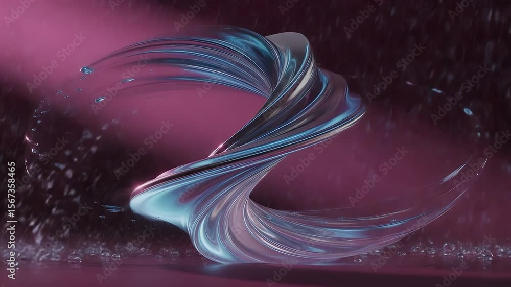 Poster swirling abstract sculpture: a mesmerizing, dynamic sculpture with a unique twist, rendered in elega