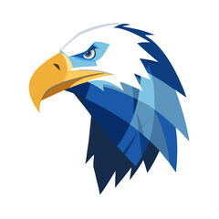 Fierce Bald Eagle Head Vector | Patriotic American Eagle Logo for Sports, Mascot, Military, Wildlife, or Graphic Design

