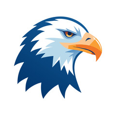 Fierce Bald Eagle Head Vector | Patriotic American Eagle Logo for Sports, Mascot, Military, Wildlife, or Graphic Design

