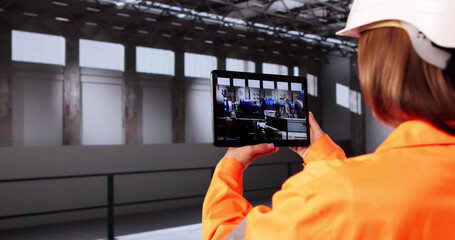 Woman Engineer Using AR Technology