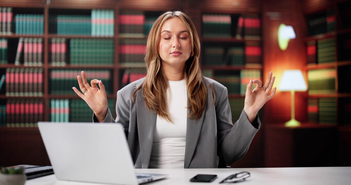 Corporate Lawyer Finds Peace Meditating At Desk