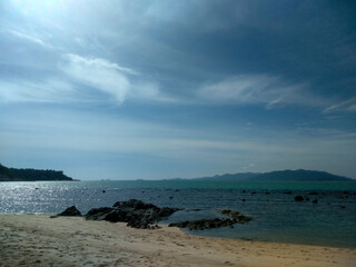Sunny Beach and Calm Ocean at Naturism Beach, Koh Samui, Thailand &ndash; Tropical Coastal Paradise