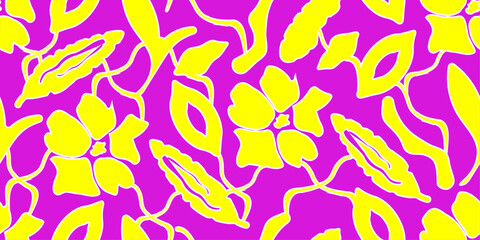 Batik hand drawn flowers, seamless patterns with floral for fabric, textiles, clothing, wallpaper, wall art, cover, banner, home decor, abstract backgrounds.