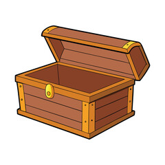 An old wooden box, weathered and open, reveals its vintage charm with rustic textures and worn edges, evoking memories of forgotten treasures inside.
