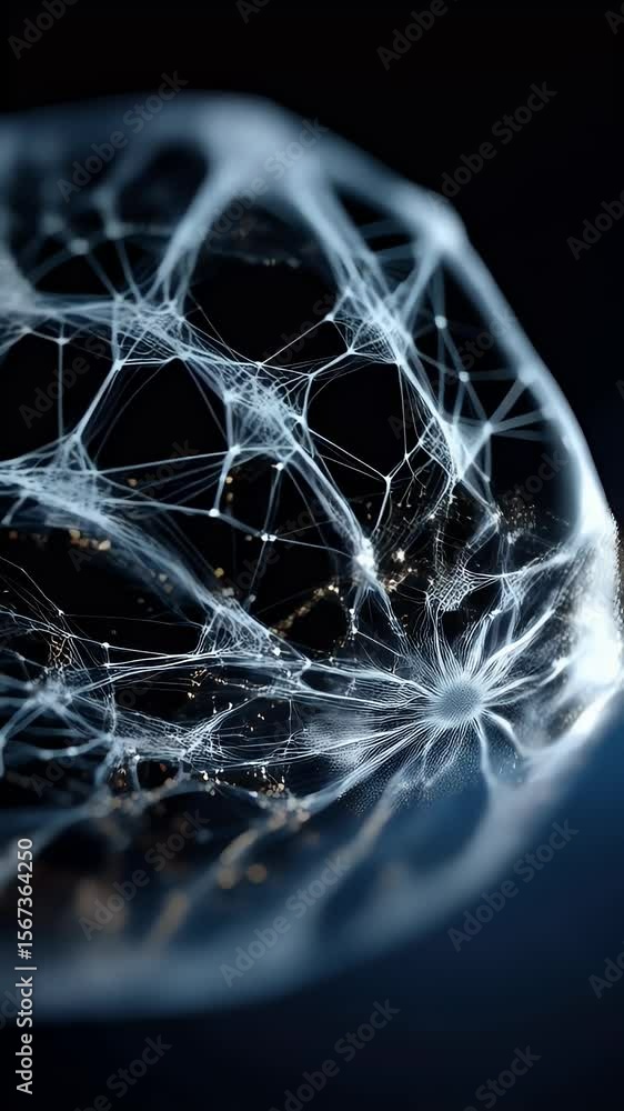 Poster abstract network design spider web pattern