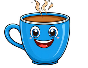 Happy Coffee Cup Illustration