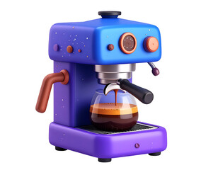 3D Espresso Machine Illustration