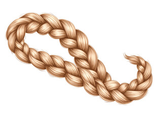 Blonde Hair Braid Illustration