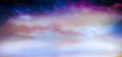 Aurora night sky in purple