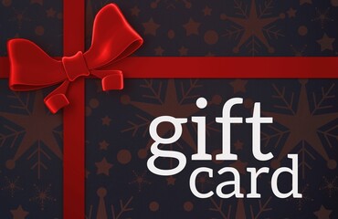Gift card with festive bow