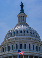 USA Capitol. Washington DC skyline featuring the Capitol. Senate and House USA building. USA...