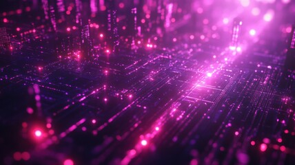 Naklejka premium Abstract Futuristic Digital Data Stream digital abstract futuristic data stream technology network