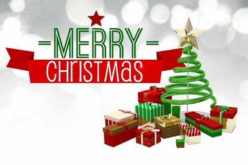 Merry christmas message with graphics