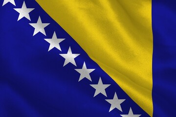 Naklejka premium Digitally generated bosnian flag