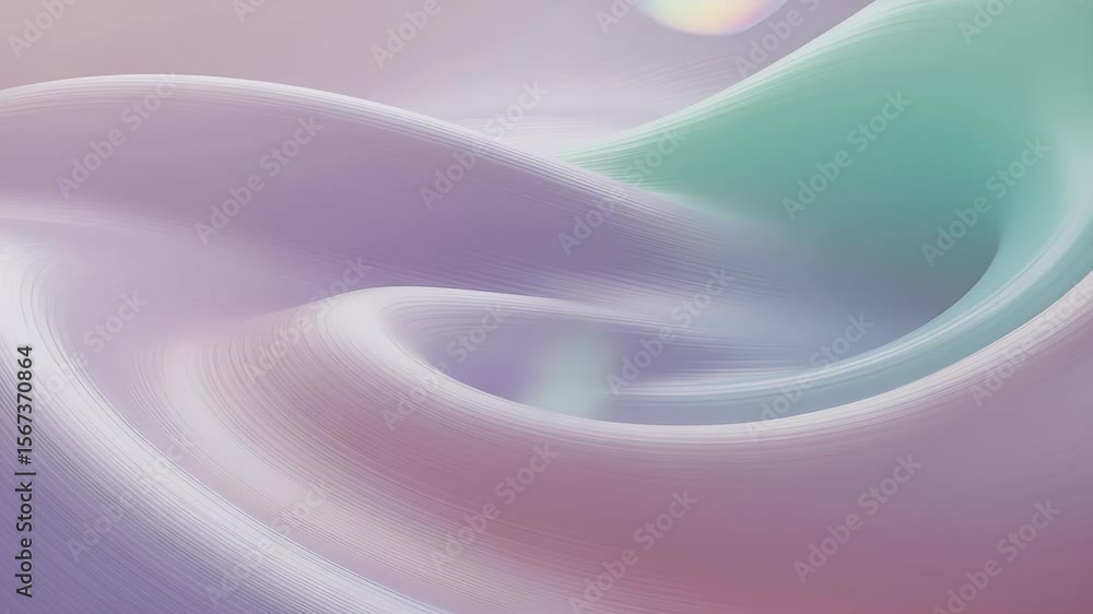 Poster abstract serenity: a captivating abstract composition unfolds with soft, flowing curves in gentle pa