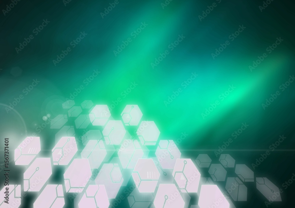 Poster abstract molecular structure background