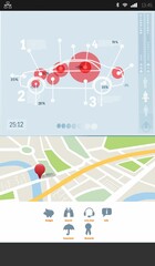 Screen of satellite navigation system
