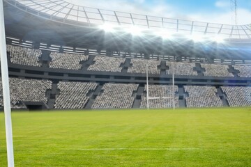Digital image of rugby stadium