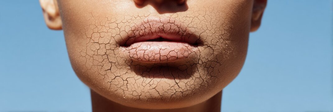 National Stay Out Of The Sun Day Dry Skin Care Close-Up, Premium Winter Hydration for Millennials and Gen Z, Modern Self-Care and Dermatology Marketing Content