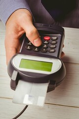 Man paying with credit card