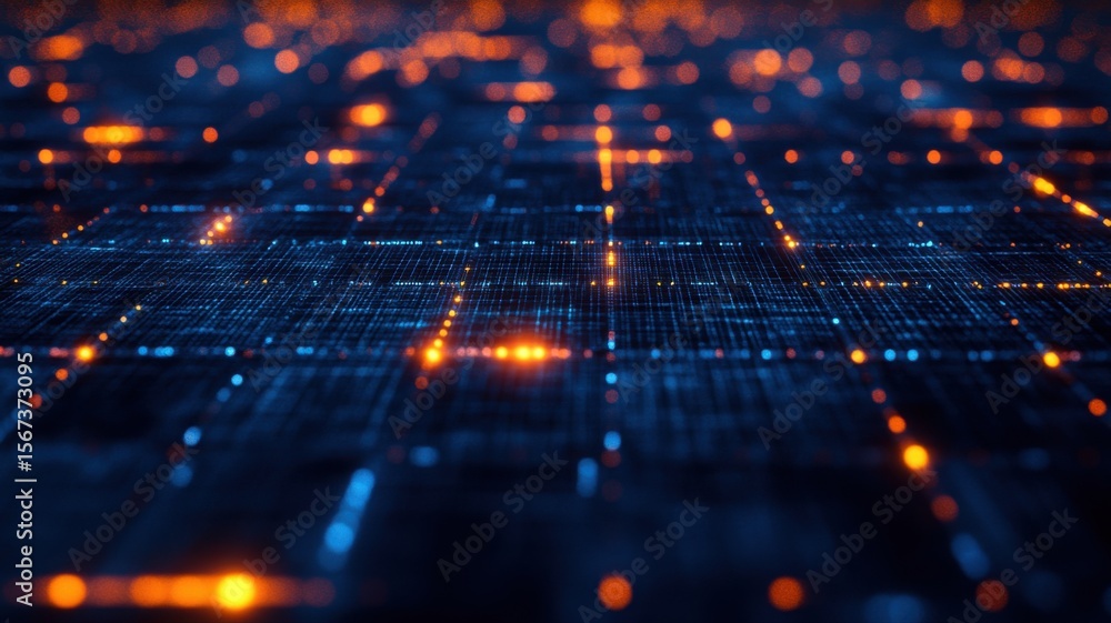 Poster futuristic digital data stream and technology background technology digital data futuristic stream