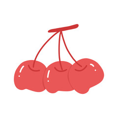 cherry on a white background
