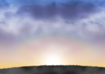 Silhouette field against sky