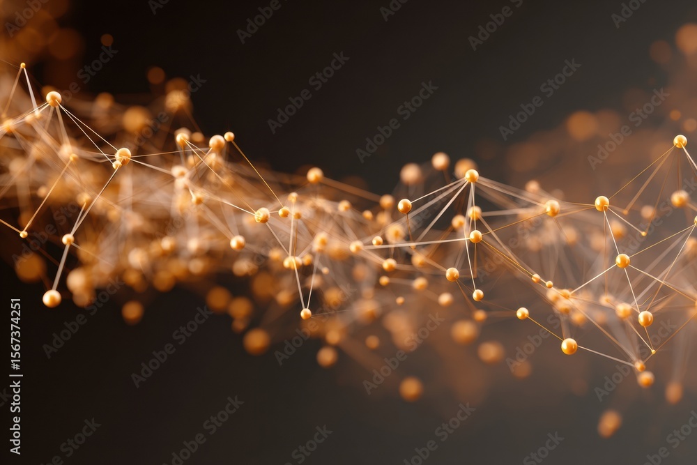 Poster Modern Digital Network Mesh with Interconnected Nodes Premium Technology Concept for Professional Social Media and Advertising Campaigns