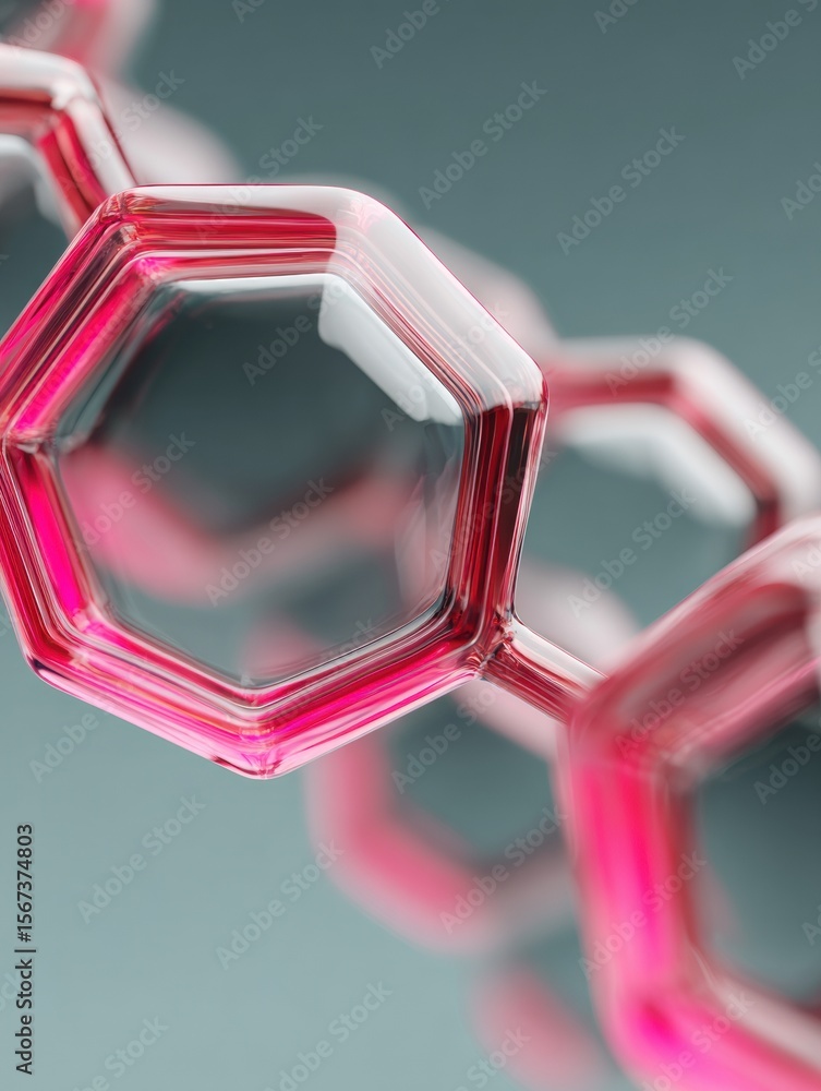 Poster premium futuristic quantum nodes and hexagonal lattice structure for high-tech communication marketi