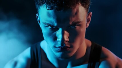 Intense Gaze Shows Determination and Strength to Face Challenges - Powered by Adobe