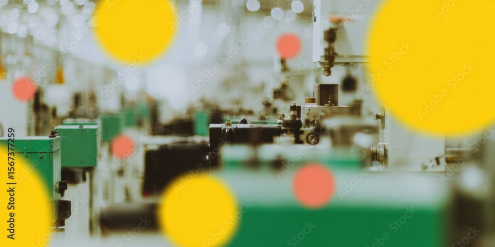 Poster professional advanced mechanical engine with digital blueprint overlays in industrial control room f