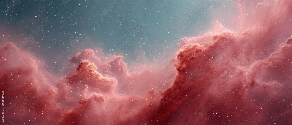 Poster Expansive Celestial Map of Swirling Nebula with Stars for Astronomy Banners Embracing Cosmic Exploration and Modern Space Navigation Trends