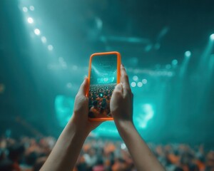Premium Modern Esports Arena Smartphone Capture Authentic Gen Z Digital Connectivity for Live Event Marketing and Social Media Campaigns