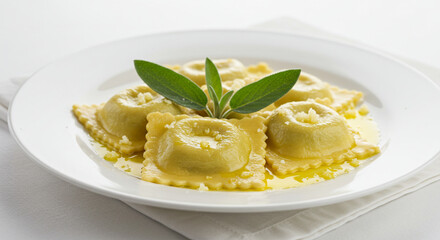 ravioli with pesto sauce