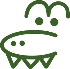 Simple Line Animal_Alligator