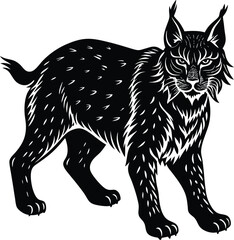 animal, vector, dog, mammal, illustration, wolf, wild, silhouette, black, wildlife, isolated, nature, white, animals, pet, drawing, zoo, predator, black white, cat, pig, rhinoceros, fur, farm, fox