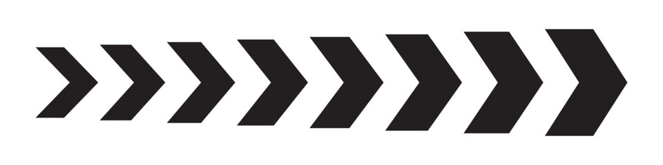 Progress arrows infographic. Step by step process, directional flow, and black transition