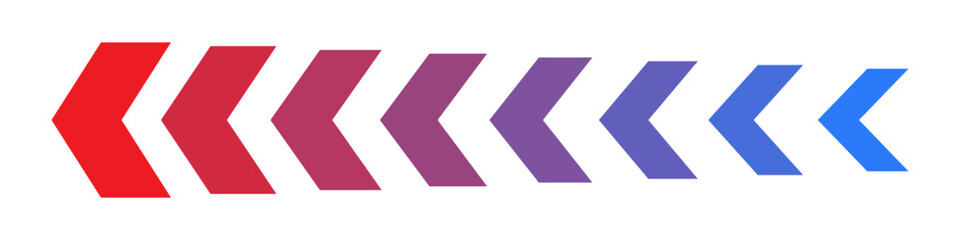 Progress arrows infographic. Step by step process, directional flow, and gradient transition