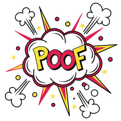 Colorful comic book explosion graphic