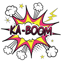 Colorful comic book explosion graphic