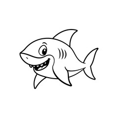 Friendly Shark Cartoon
