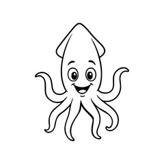 Cute Squid Cartoon
