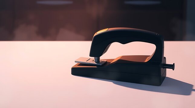 Precise paper puncher stands ready for office document preparations