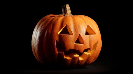 Jack O Lantern for halloween isolated on black background