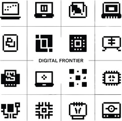 Digital devices technology icons set vector illustration for web and graphic design assets