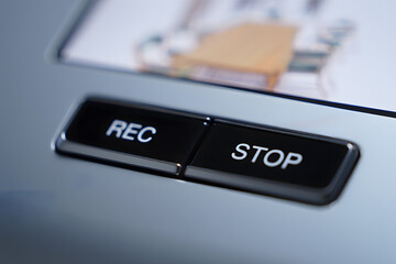 Close Up View of REC and STOP Buttons